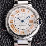 V6 Factory Ballon Bleu De Cartier 904L Stainless Steel Textured Case Automatic Couple Watch 